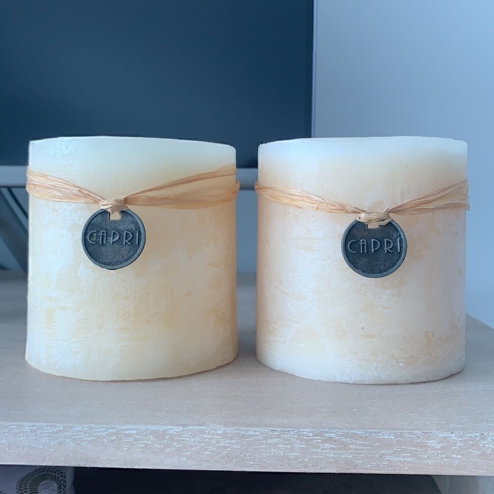2 New Capri Straw Charm🕯Vanilla scented Candles